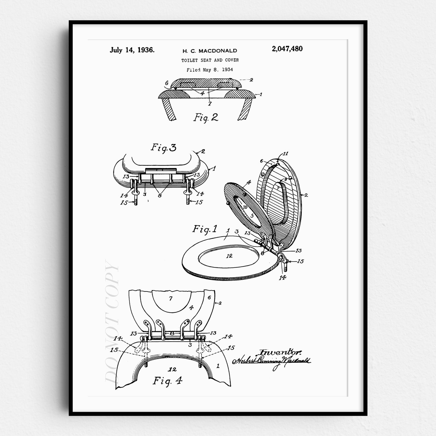 Toilet Seat Blueprint Patent