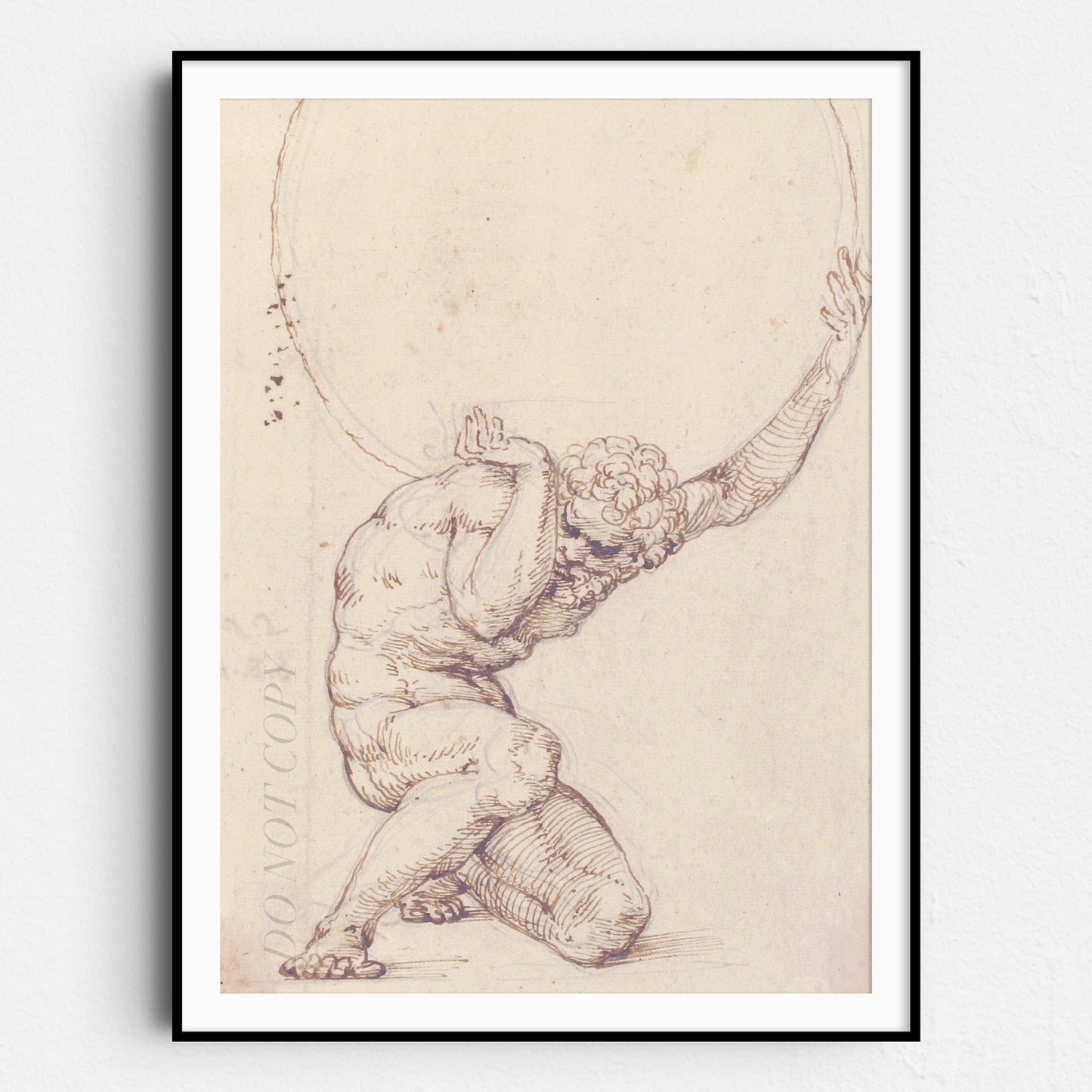 Crouching Figure of Atlas by Baldassare Tommaso Peruzzi