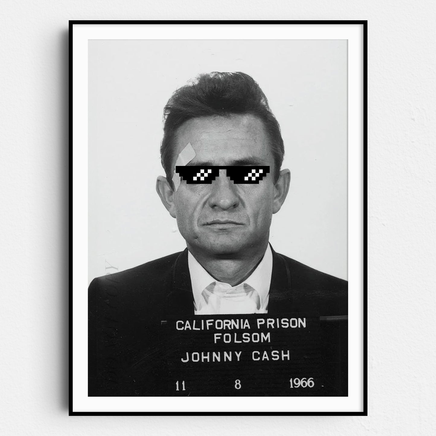 Johnny Cash Mugshot Thug Life Sunglasses