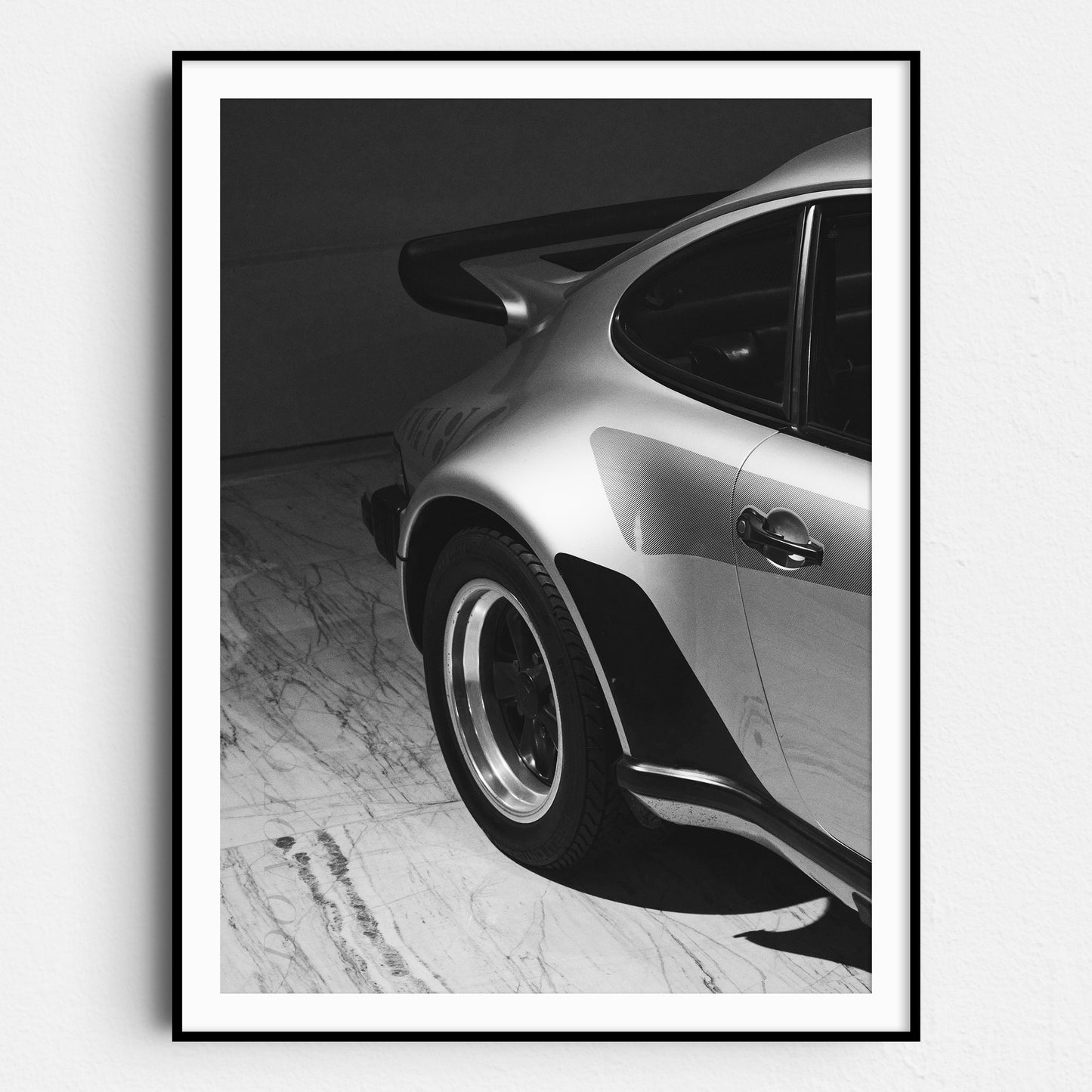 Vintage Porsche 911 Fender Black & White