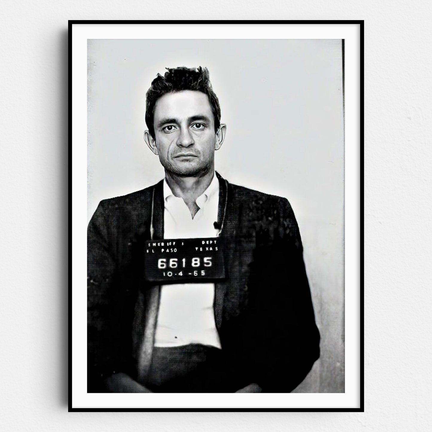 Johnny Cash Prison Mug Shot 1950s
