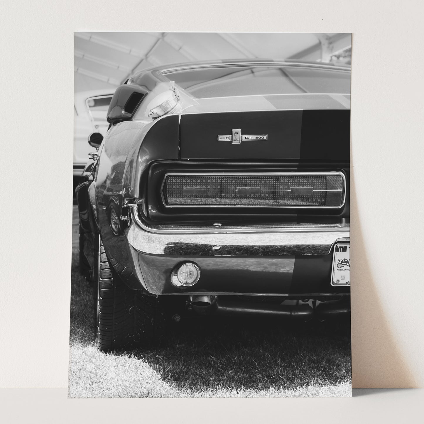Vintage Ford Mustang Shelby GT500 Rear View
