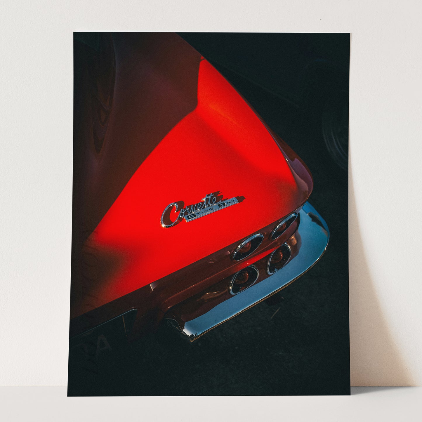Vintage Red Corvette Sting Ray Bumper