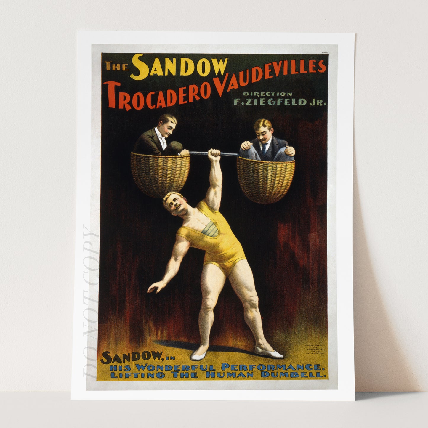 The Sandow Trocadero Vaudevilles, 1894 Poster