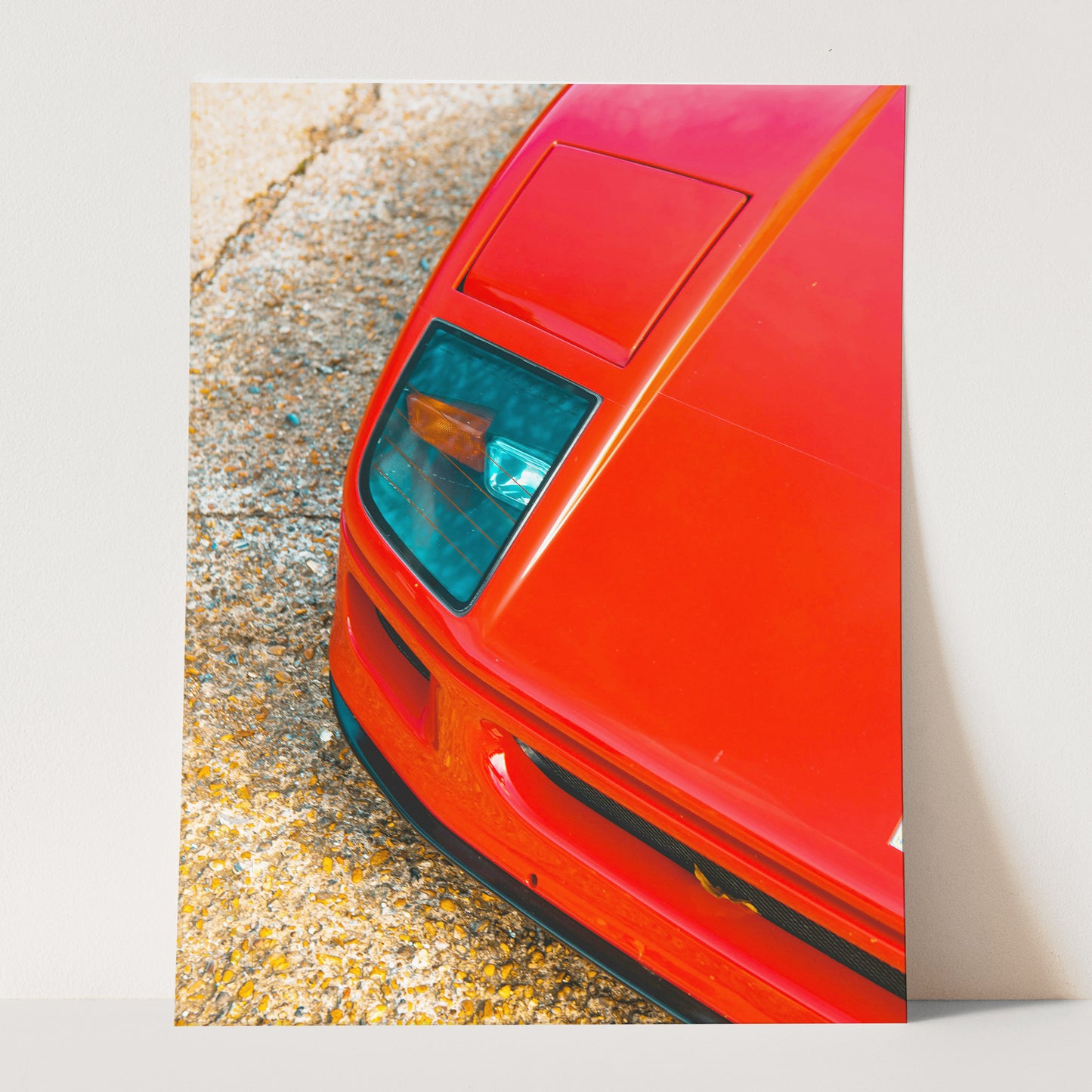 Vintage Red Ferrari Hood & Light