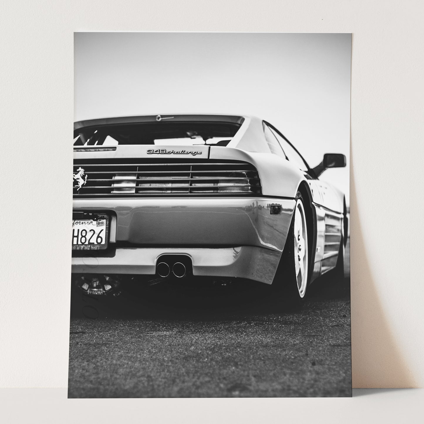Vintage Ferrari 348 Challenge Black & White