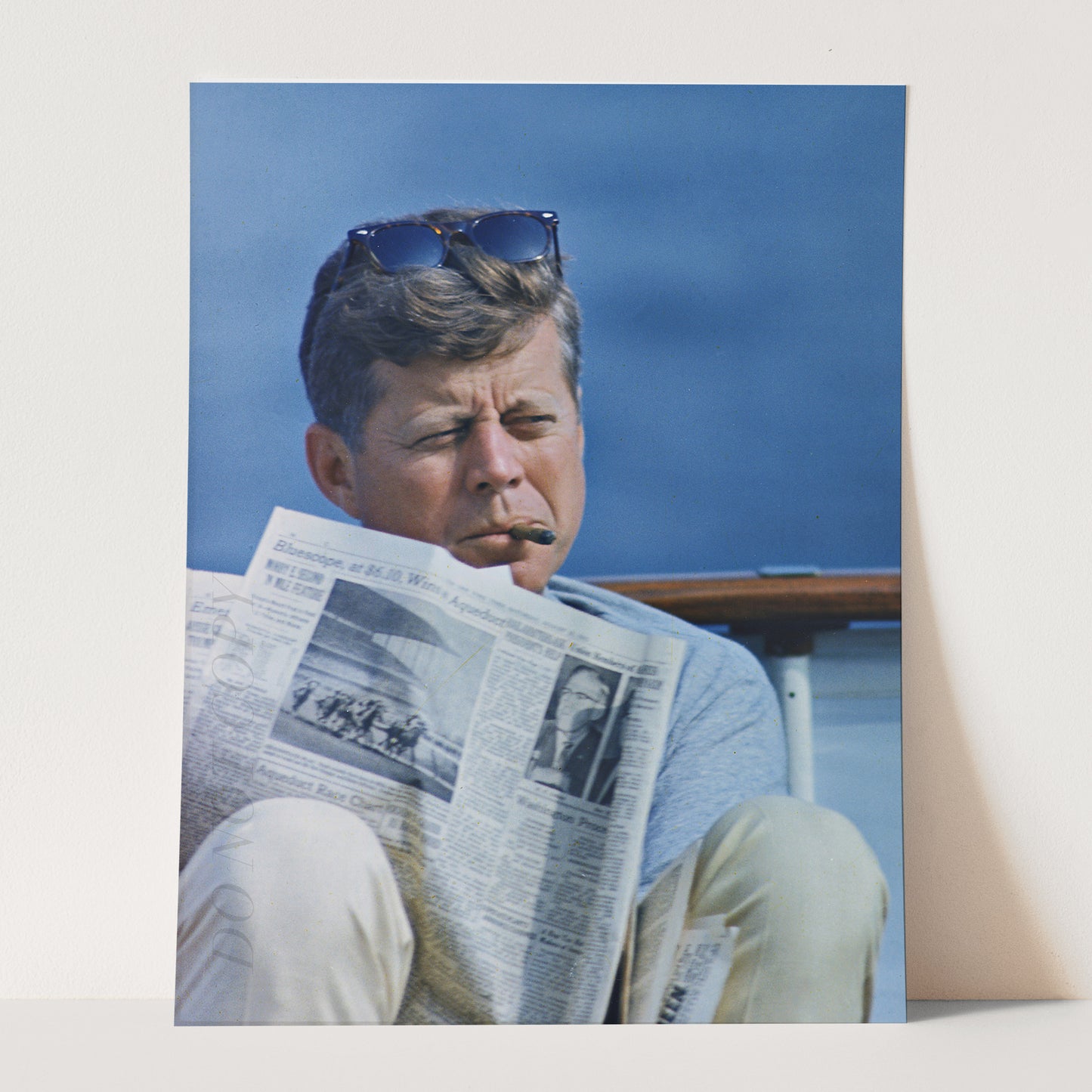 JFK John F Kennedy Smoking A Cigar