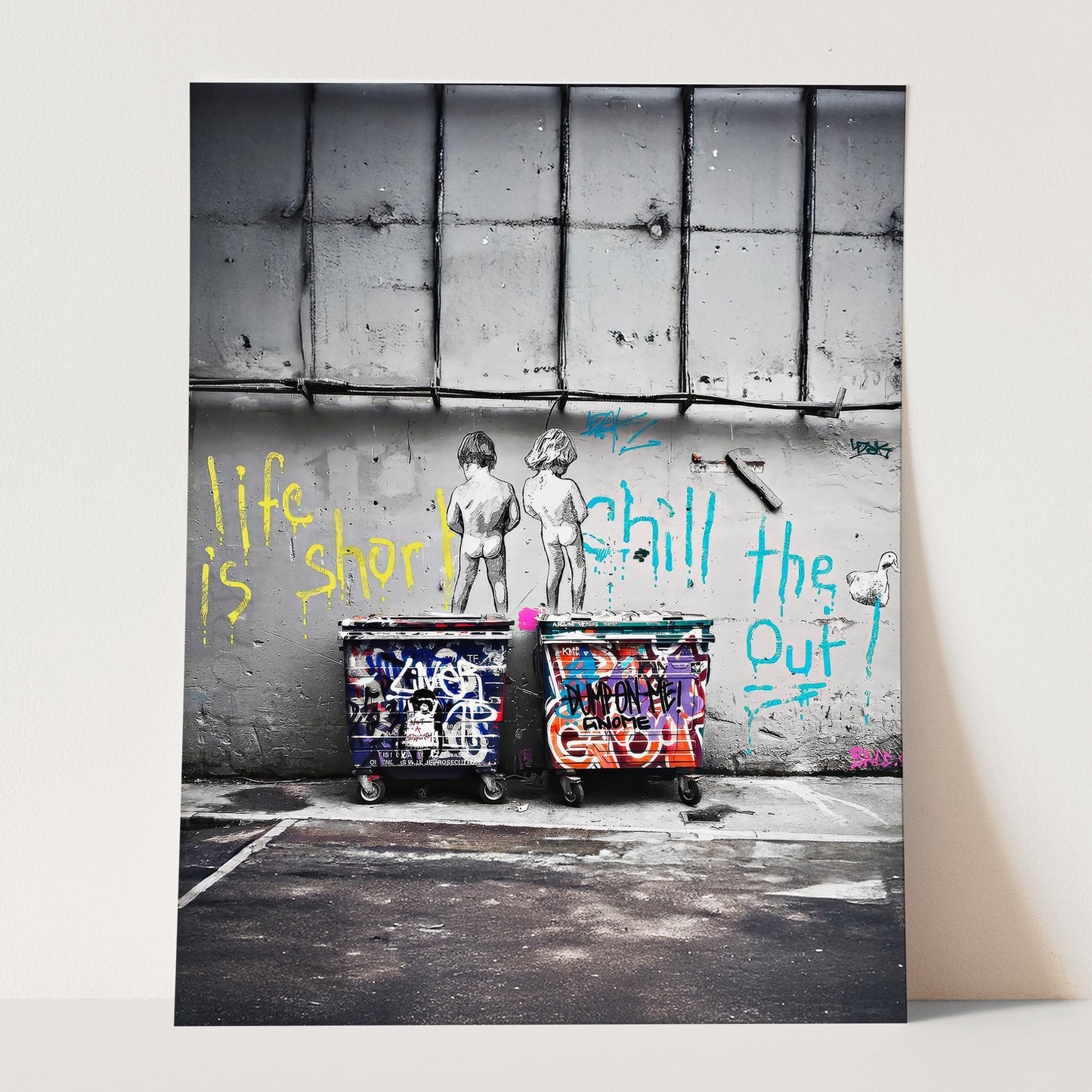 Life Is Short - Chill The Duck Out! Banksy