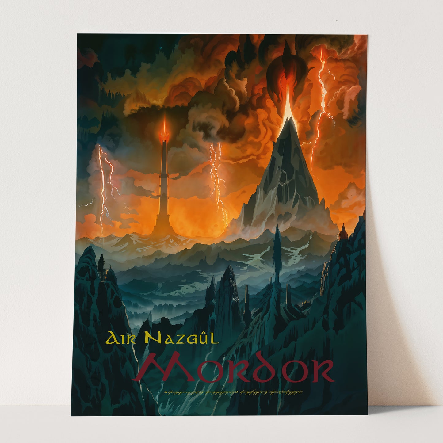 Vintage Mordor Travel Poster