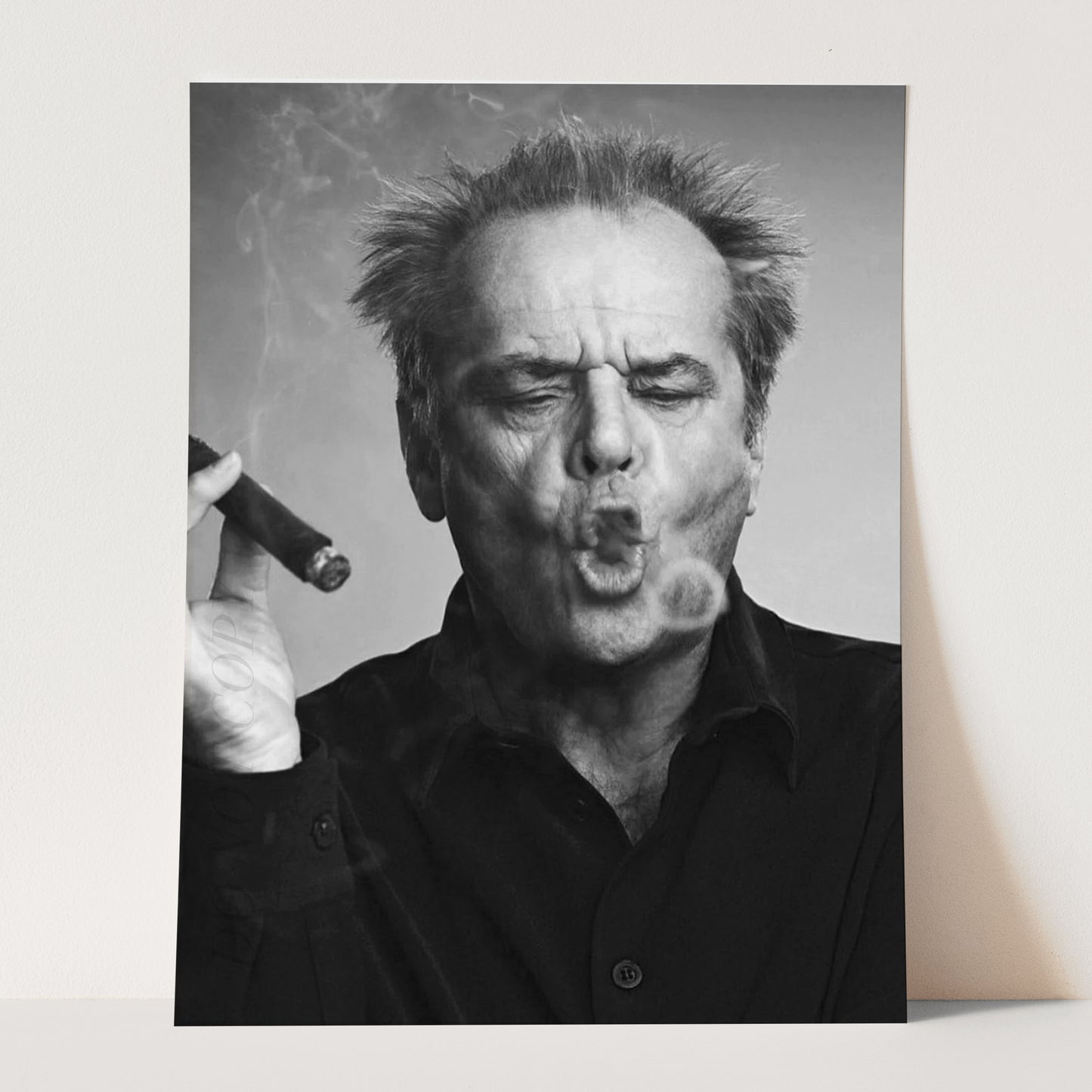 Jack Nicholson Smoking A Cigar - Smoke Ring