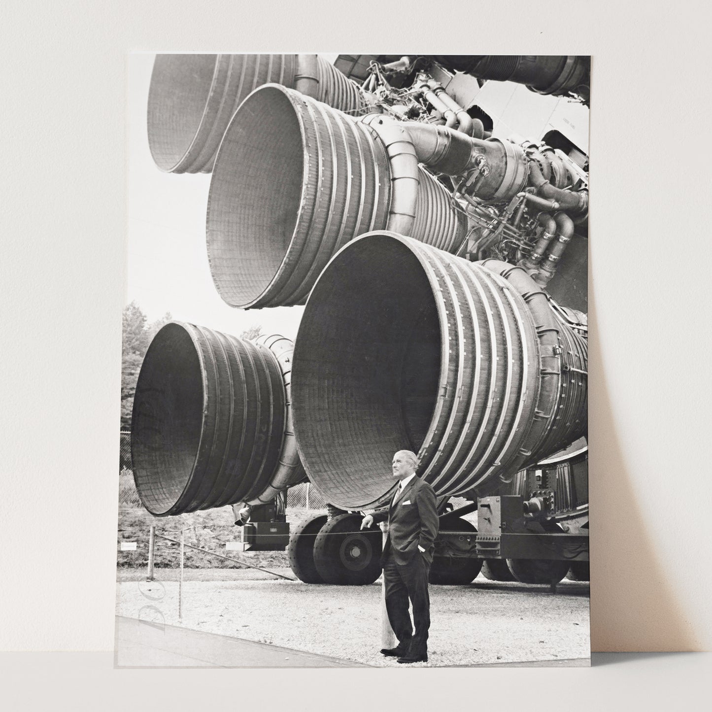 Von Braun With The F-1 Engines Of The Saturn V
