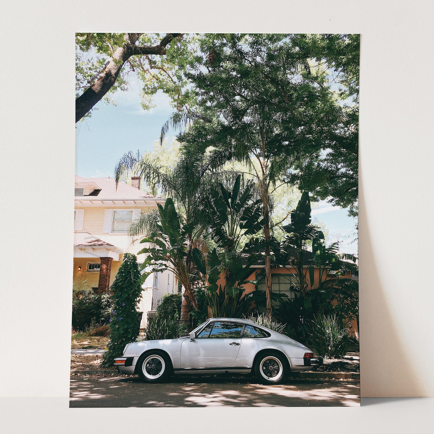 Vintage Porsche 911 Under Palm Trees