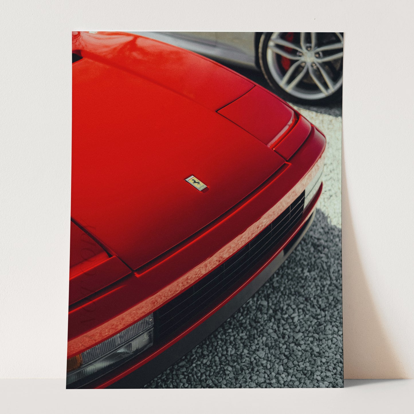 Vintage Red Ferrari Hood