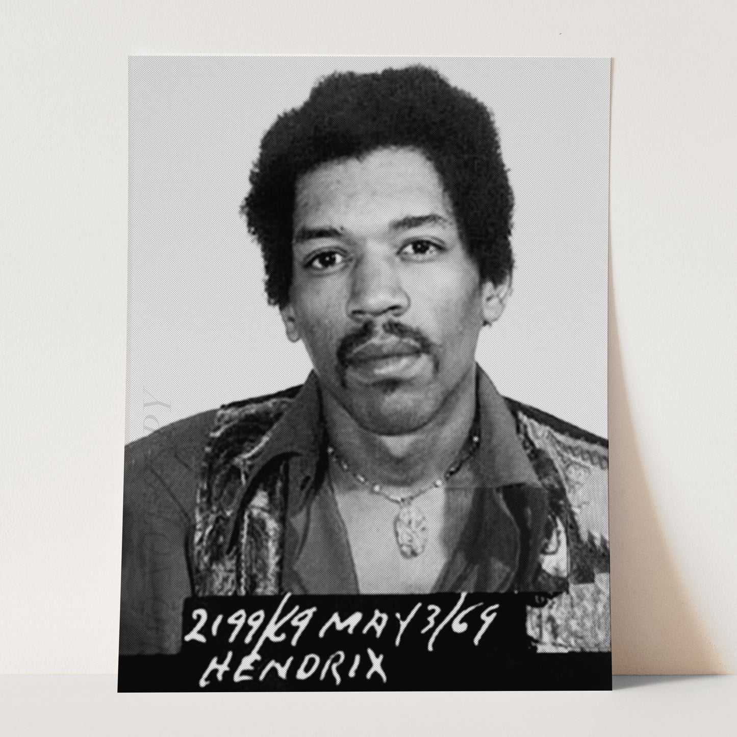 Jimi Hendrix Prison Mug Shot