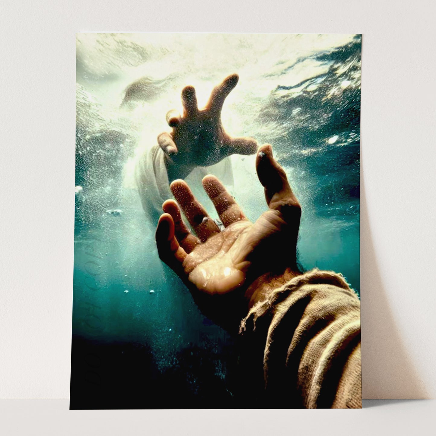 Jesus Reaching Into Water