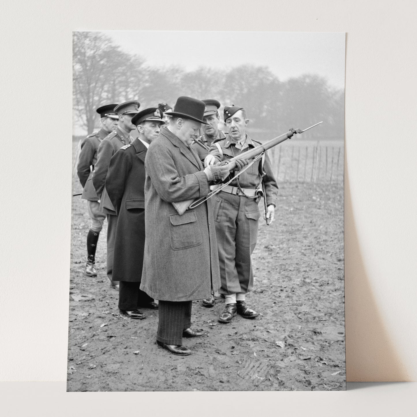 Winston Churchill Machine Gun & Cigar