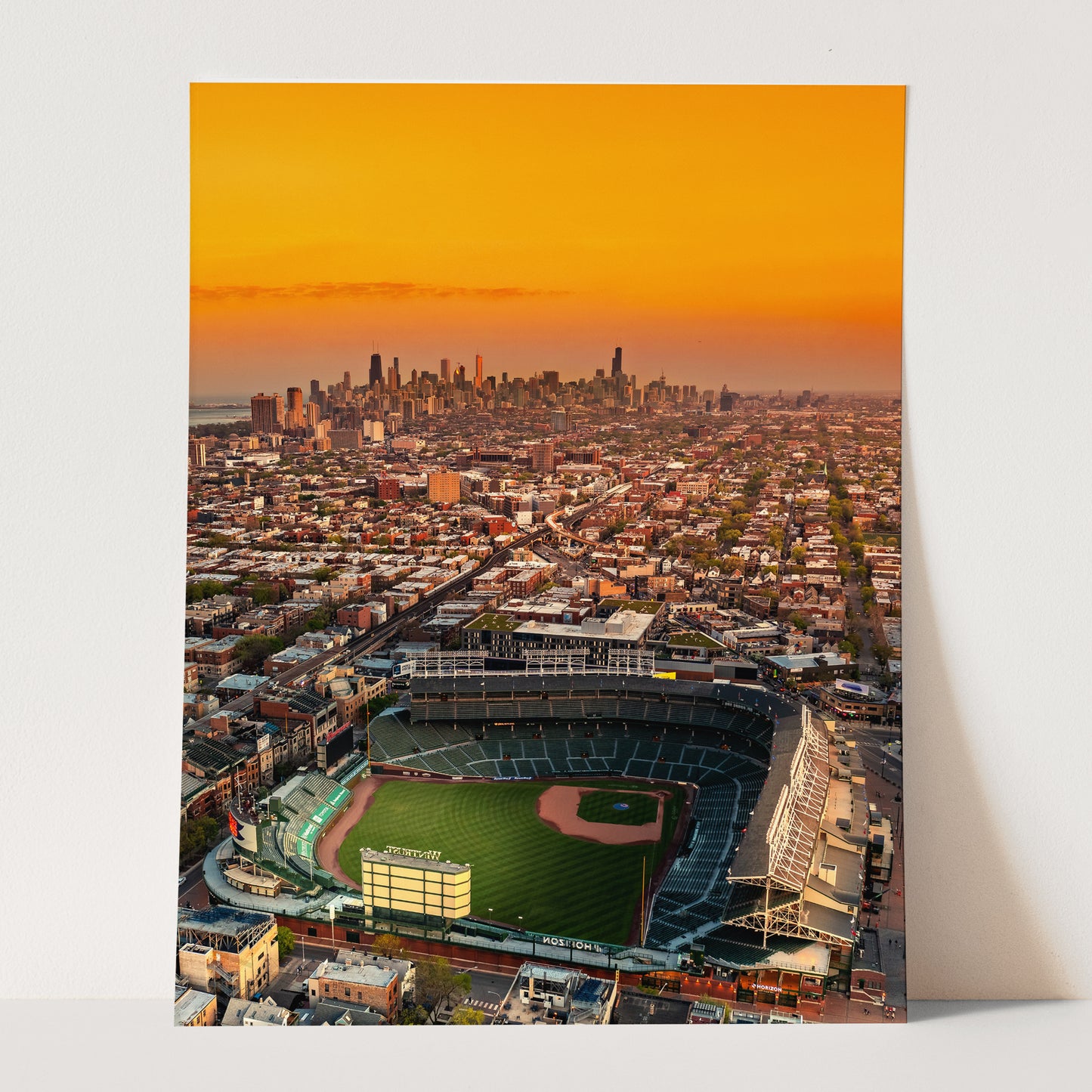 Wrigley Field & Chicago Skyline