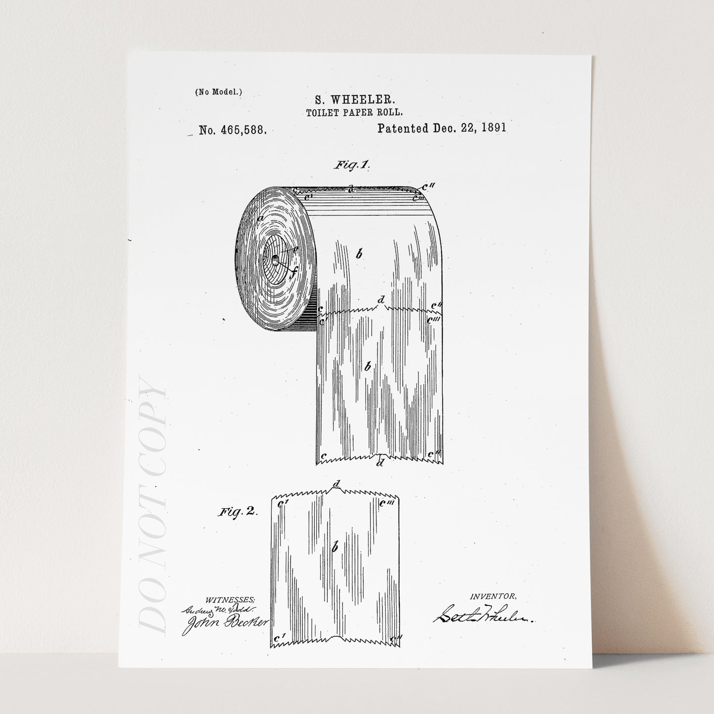 Toilet Paper Blueprint Patent