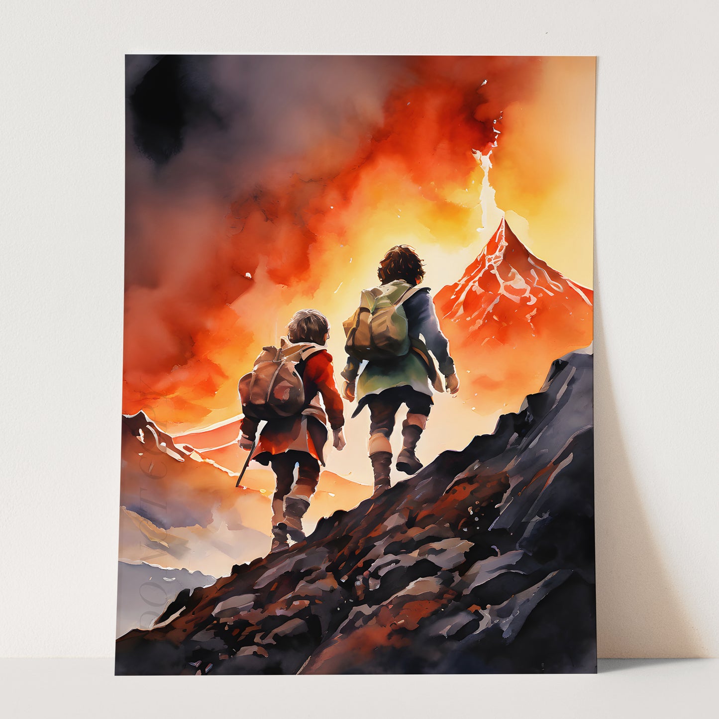 Frodo and Sam Climbing Mount Doom