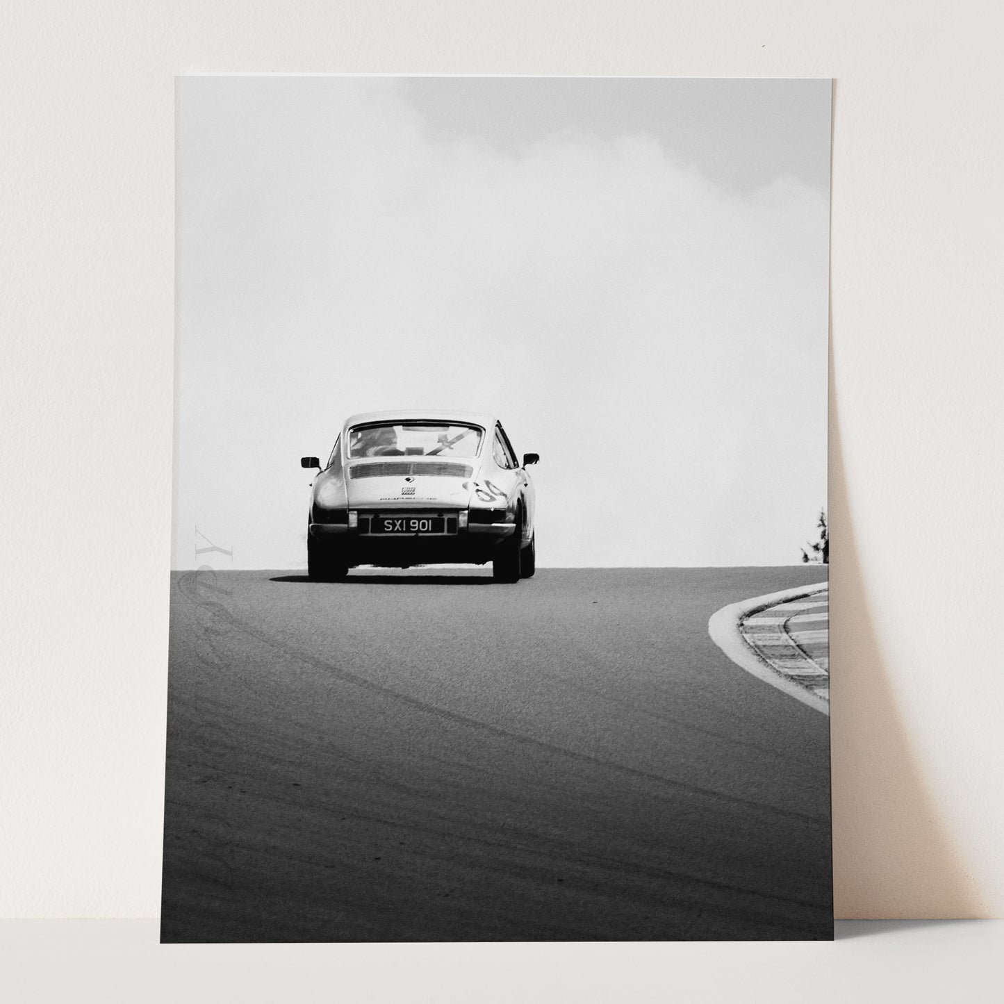Vintage Porsche 911 On Race Track