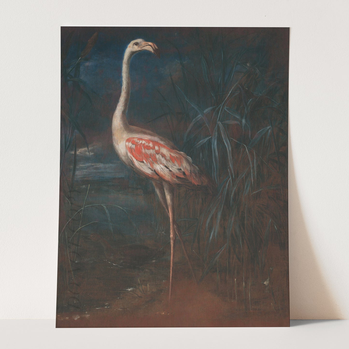 Vintage Flamingo Painting