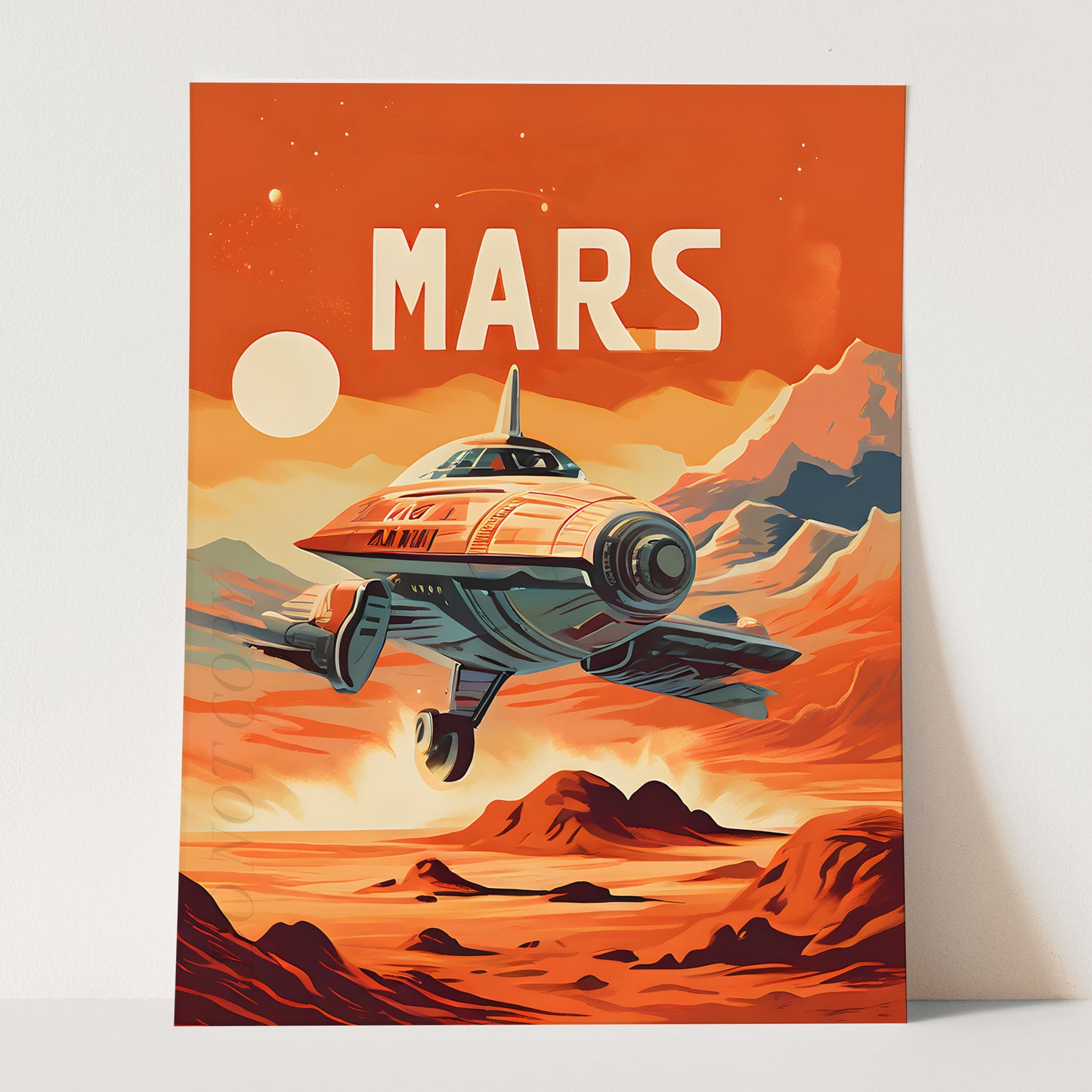 Vintage Mars Travel Poster