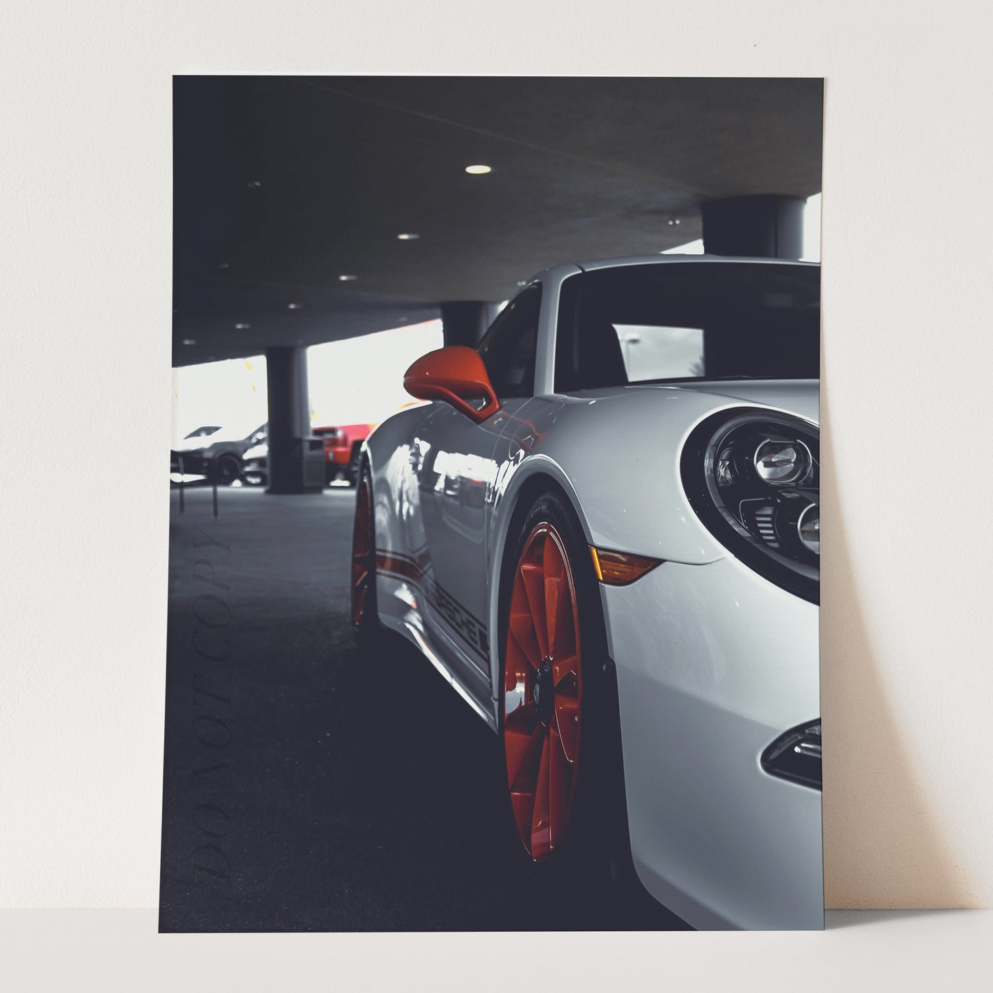 White Porsche 911 Side View