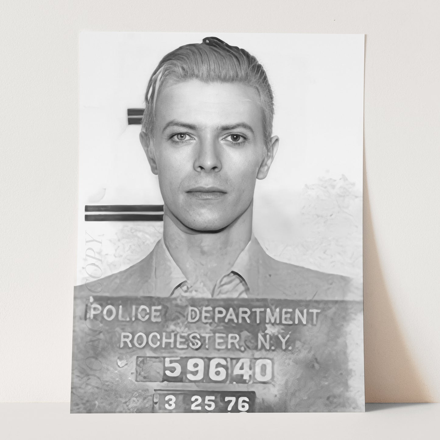 David Bowie Prison Mug Shot