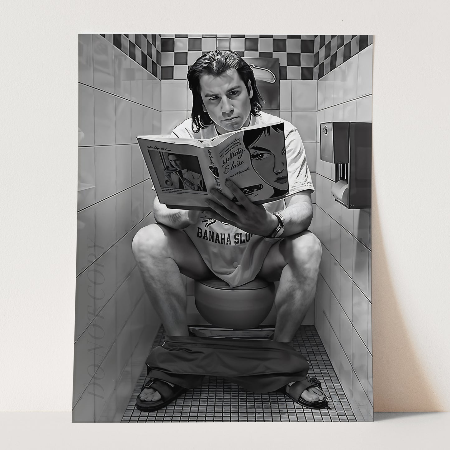 John Travolta Pulp Fiction Bathroom Toilet Scene