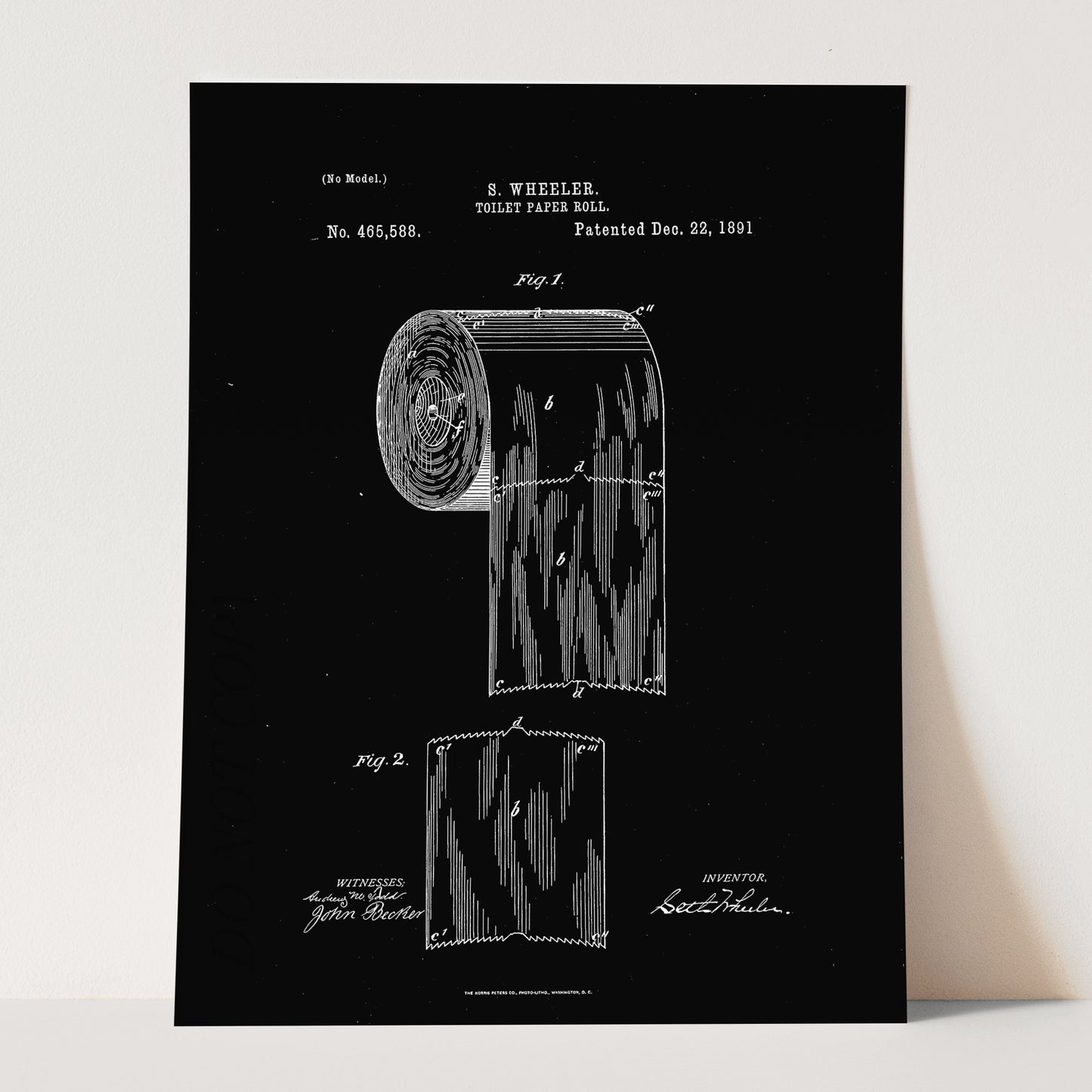 Toilet Paper Patent Blueprint