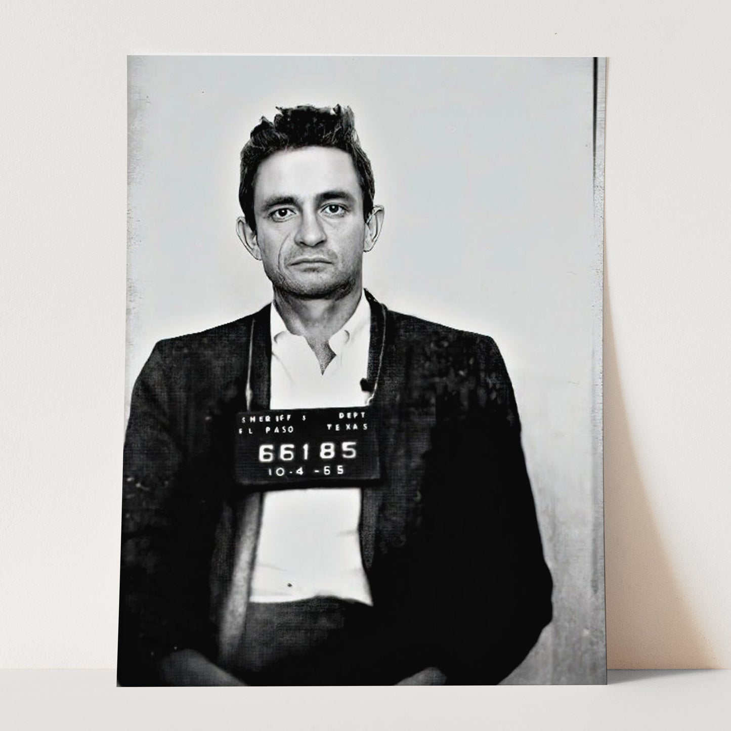 Johnny Cash Prison Mug Shot 1950s