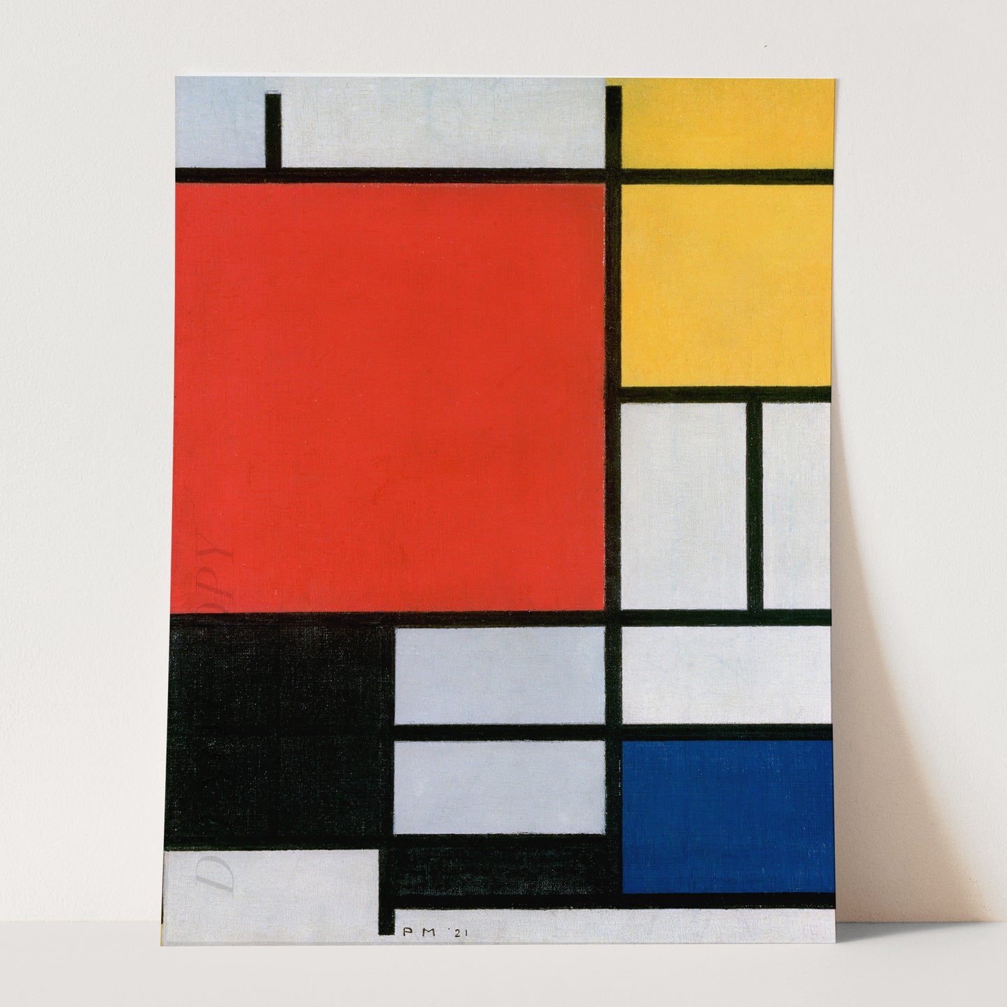 Composition with Red, Yellow, Blue, and Black (1921) by Piet Mondrian