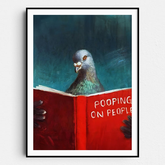 Pigeon Reading Pooping On People Book