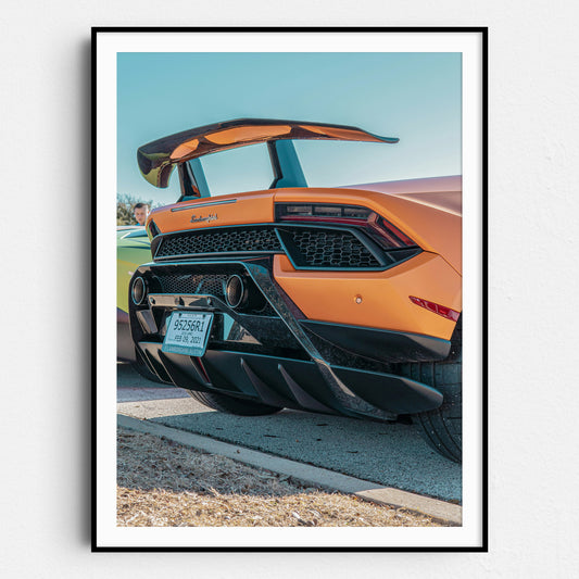 Orange Lamborghini Rear View