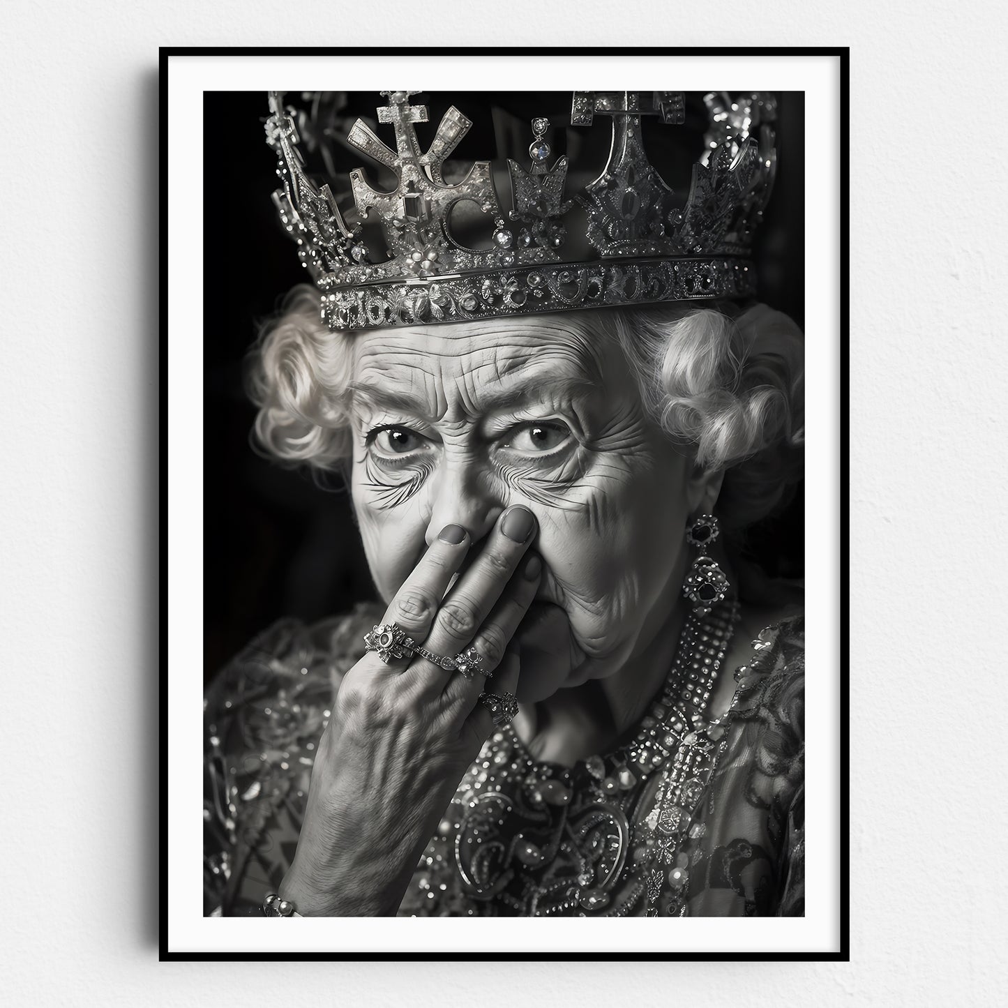 Queen Elizabeth Plugging Her Nose