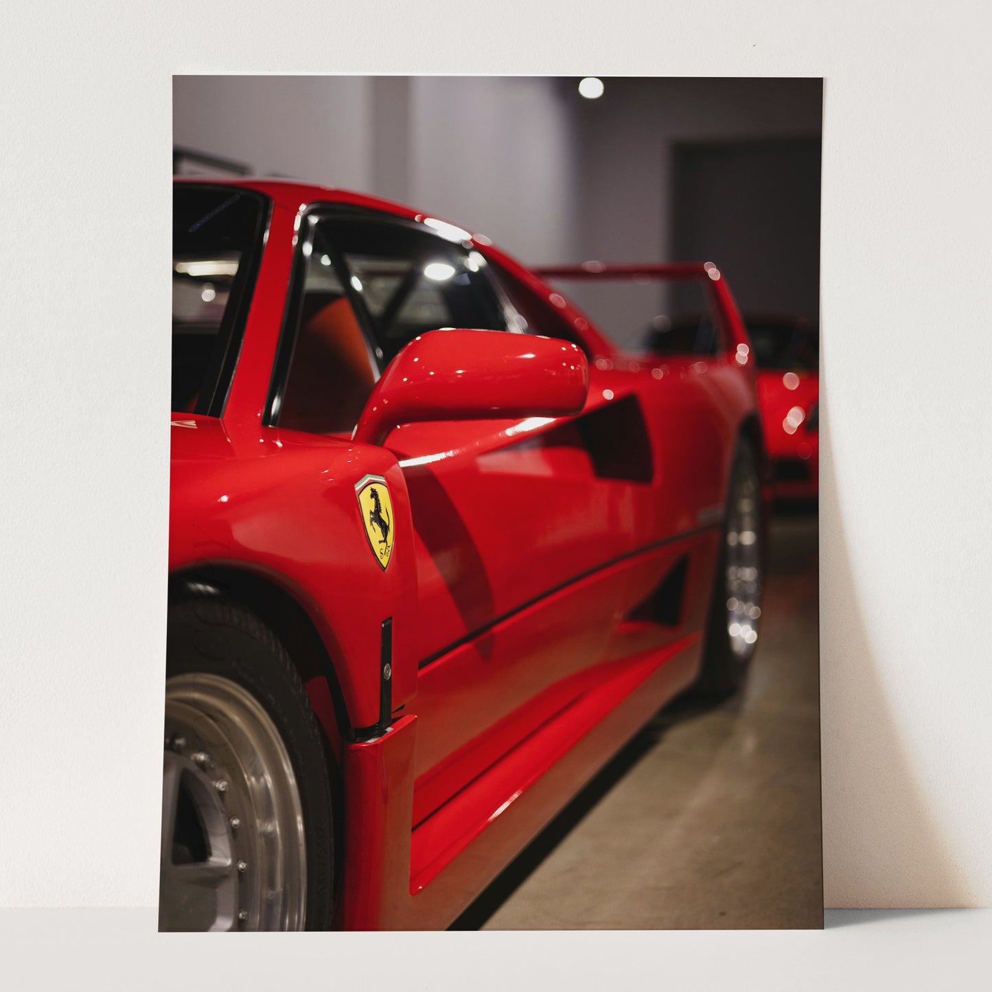 Red Ferrari F40 Side View