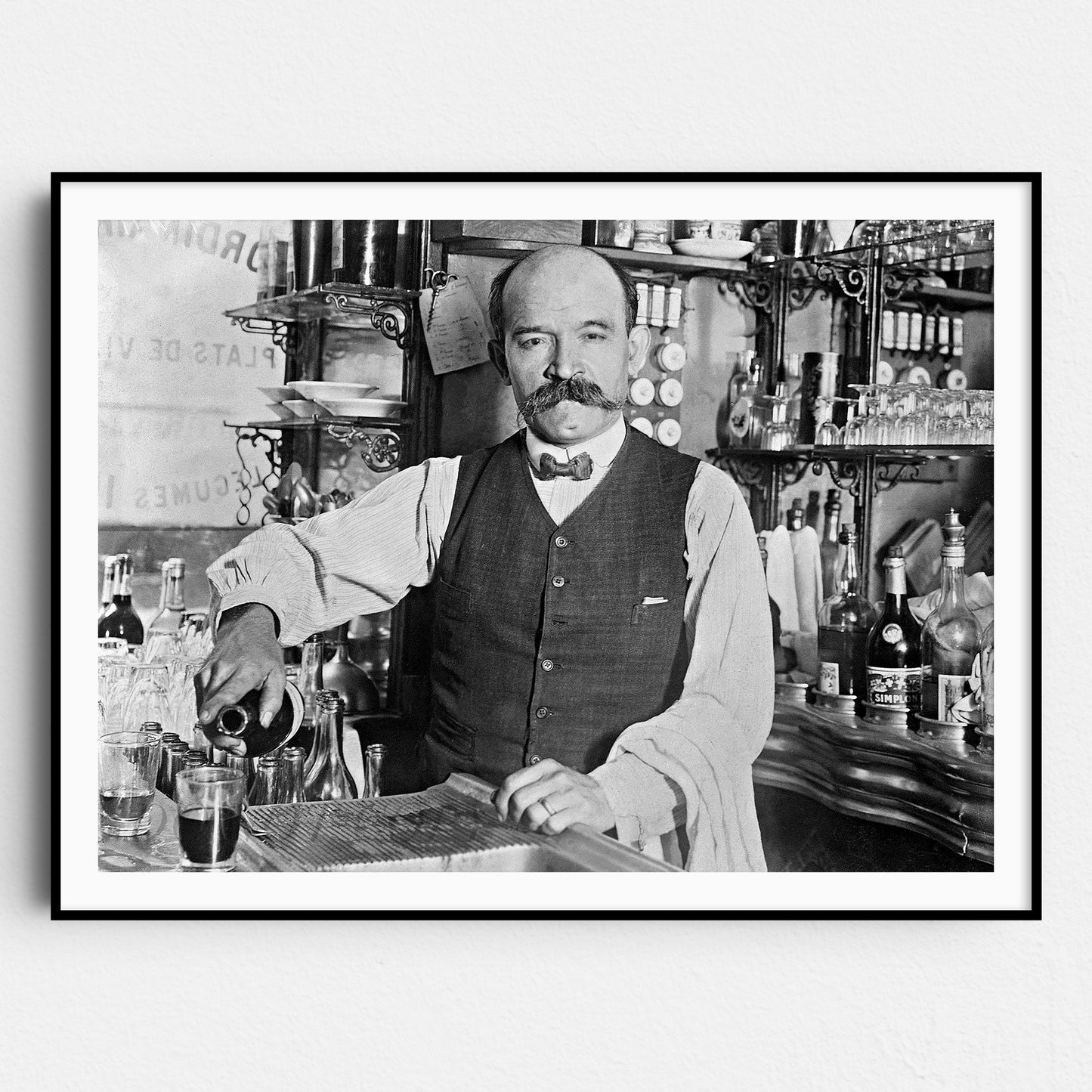 Bartender Pouring A Drink 1910