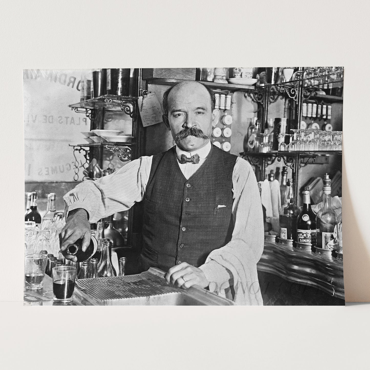 Bartender Pouring A Drink 1910
