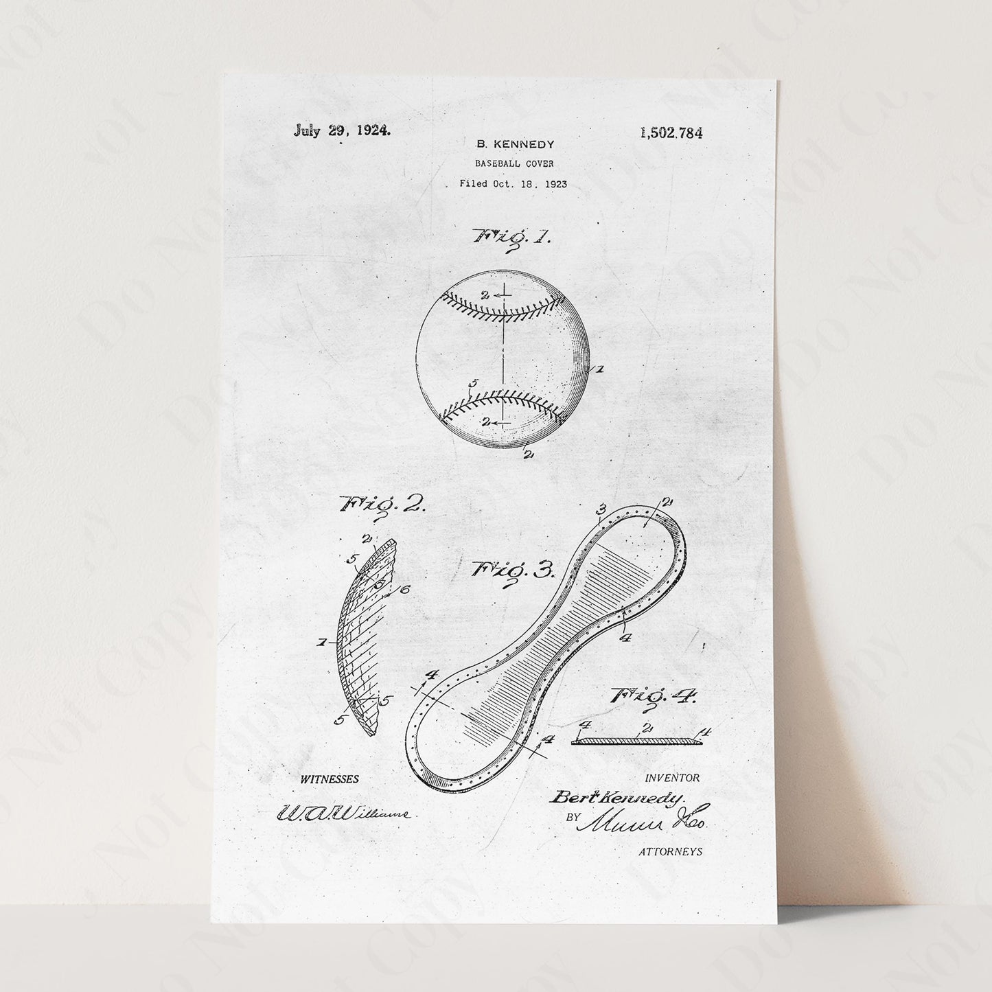 Baseball Patent Blueprint