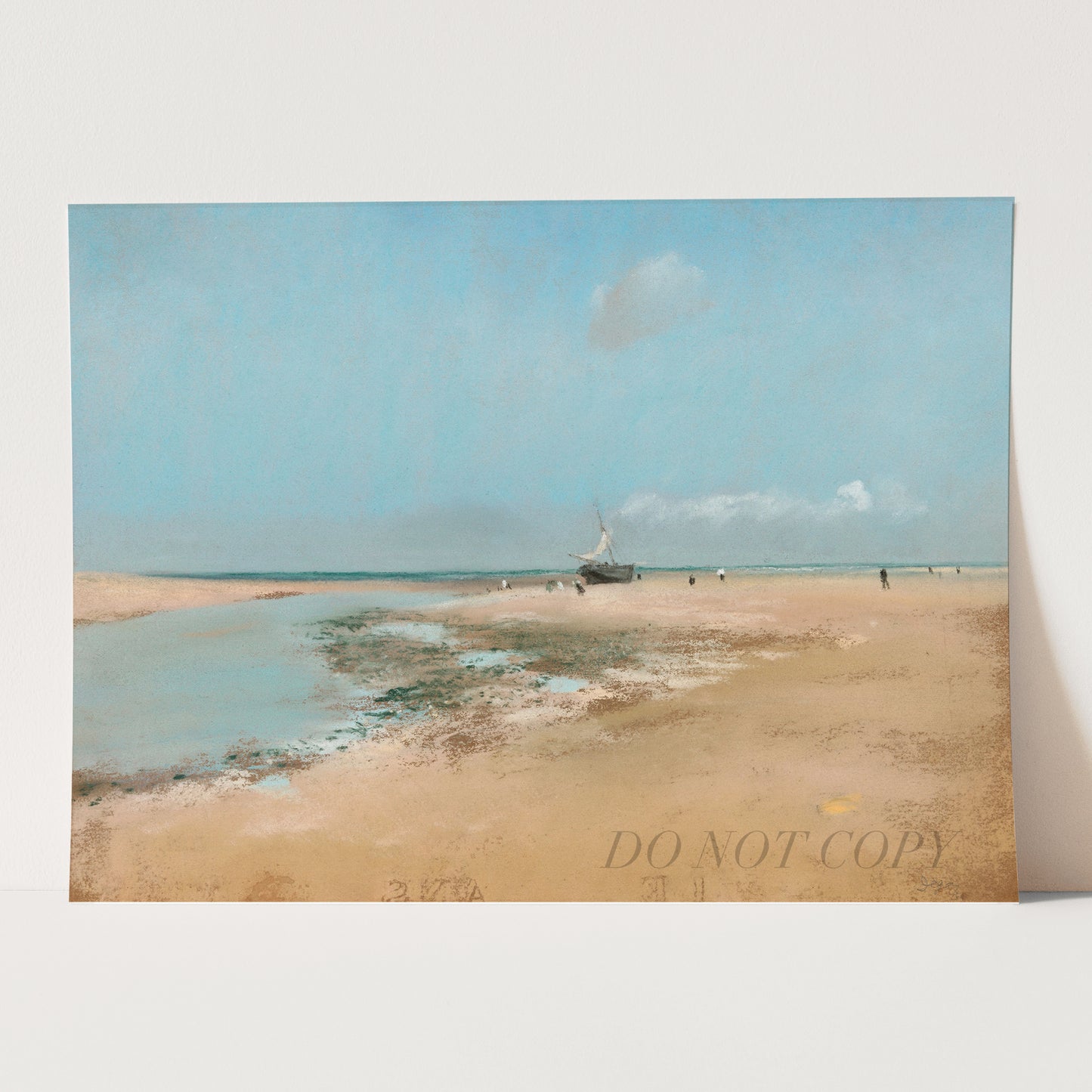 Beach at Low Tide (Mouth of the River) (1869) by Edgar Degas