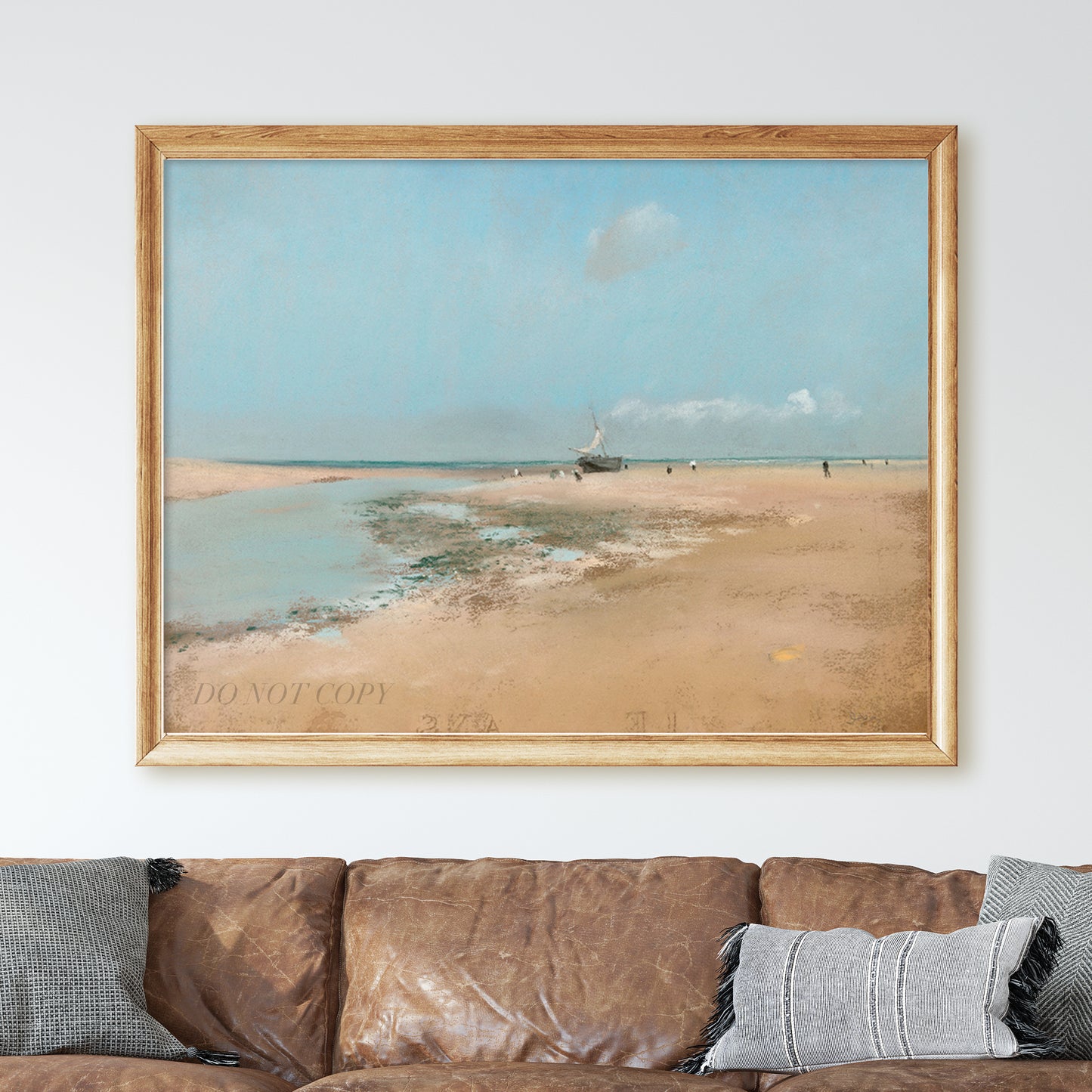 Beach at Low Tide (Mouth of the River) (1869) by Edgar Degas