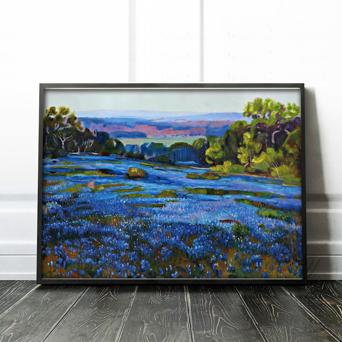 Bluebonnets, Late Afternoon, North of San Antonio
