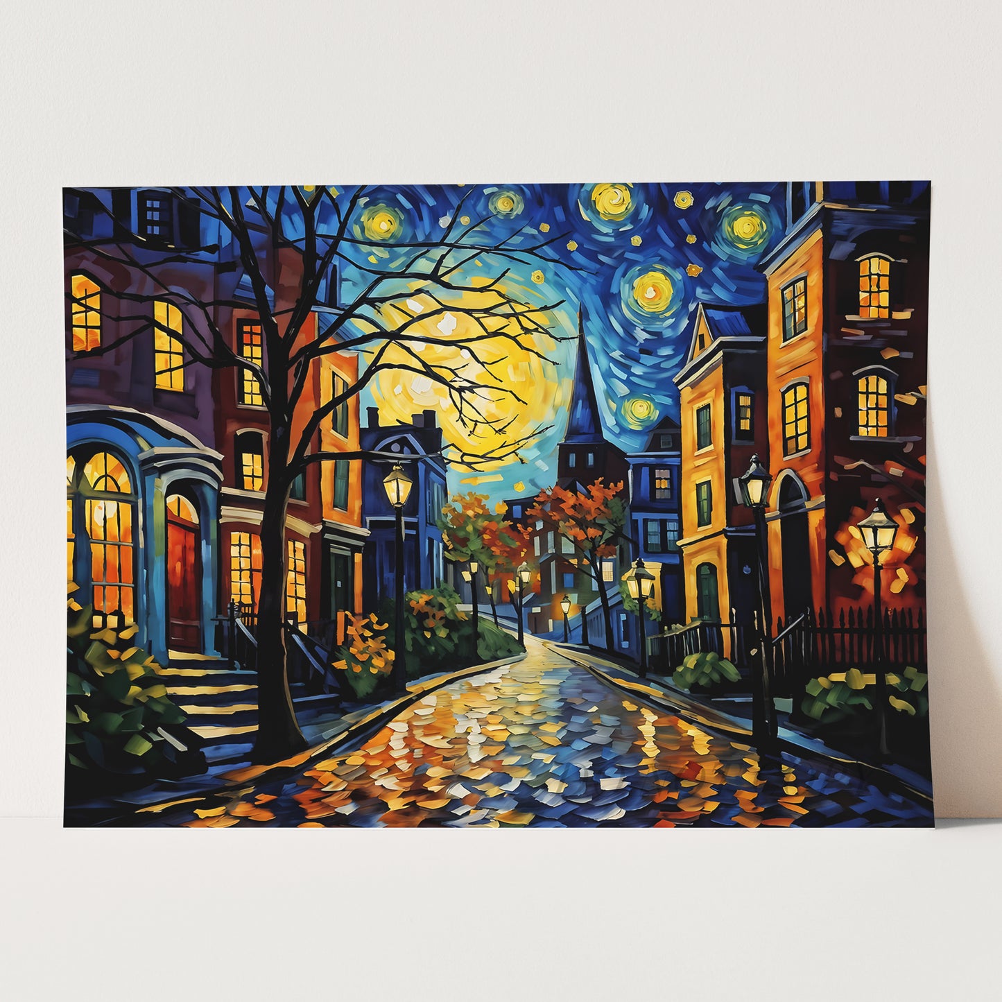Boston As Van Gogh Starry Night