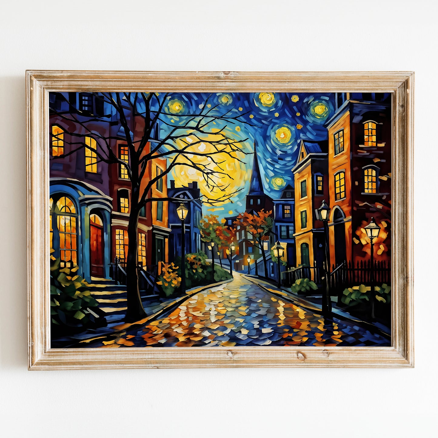 Boston As Van Gogh Starry Night