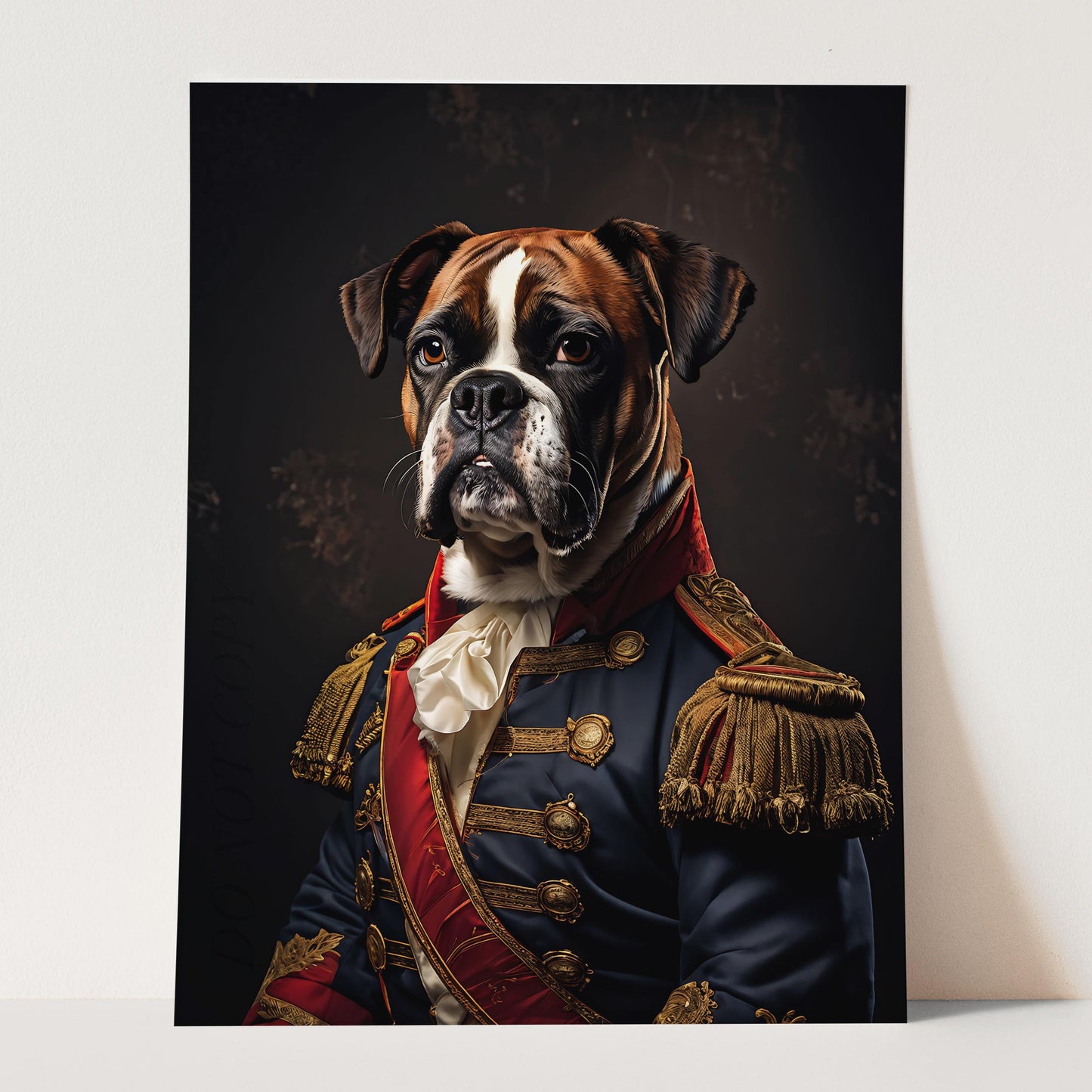Boxer Dog Aristocrat Portrait