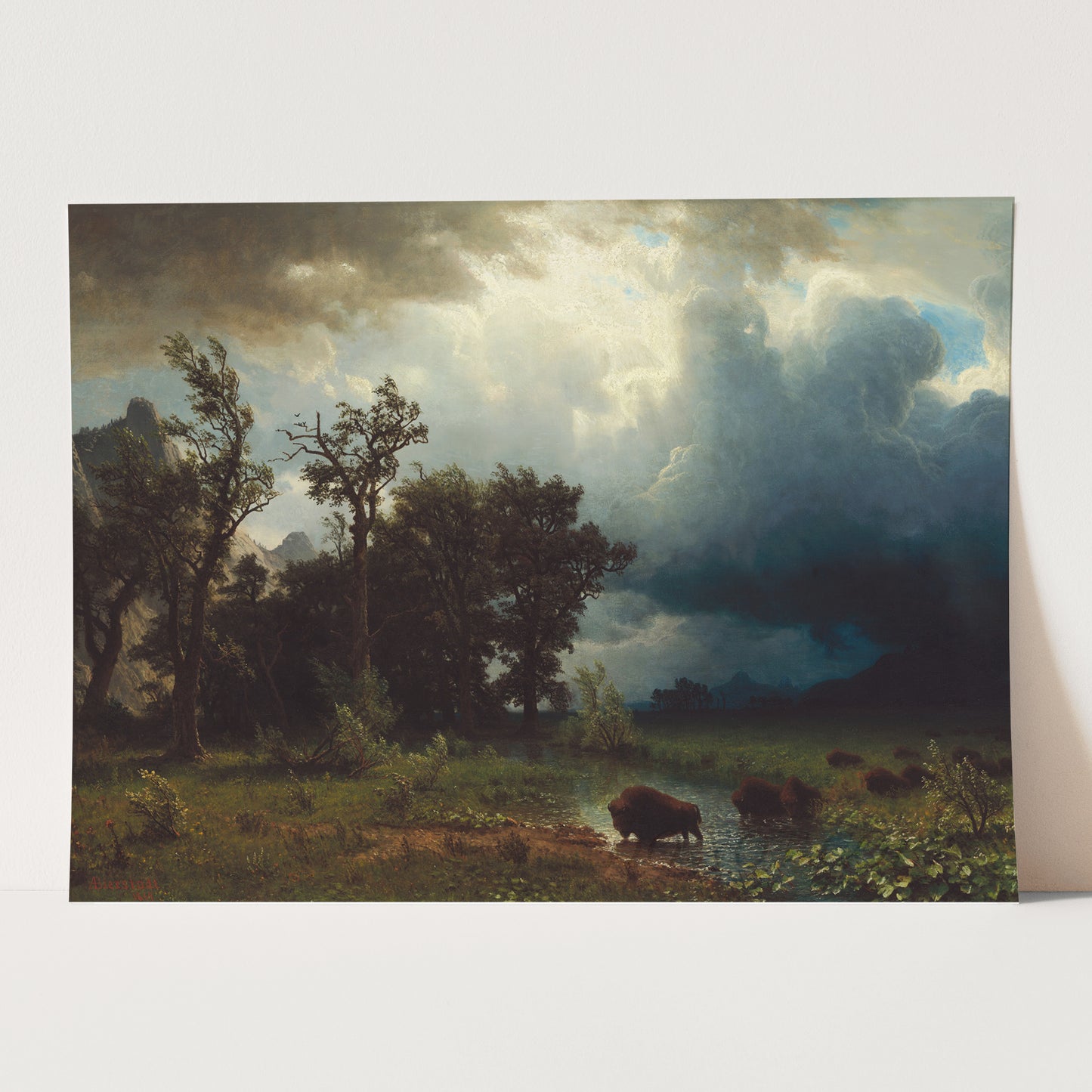 Western Landscape with Buffalo