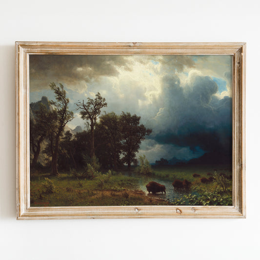 Western Landscape with Buffalo