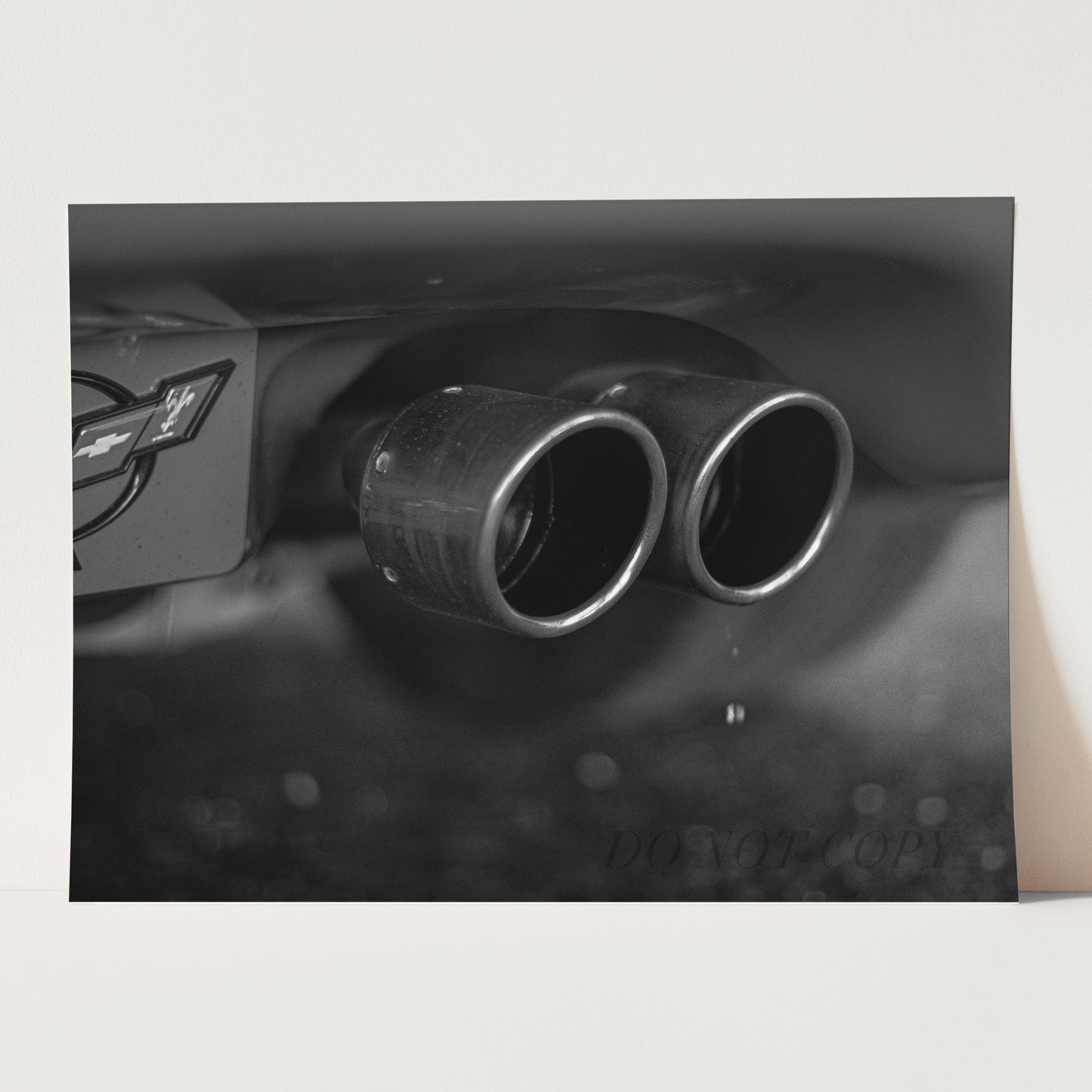 Car Exhaust in Black & White