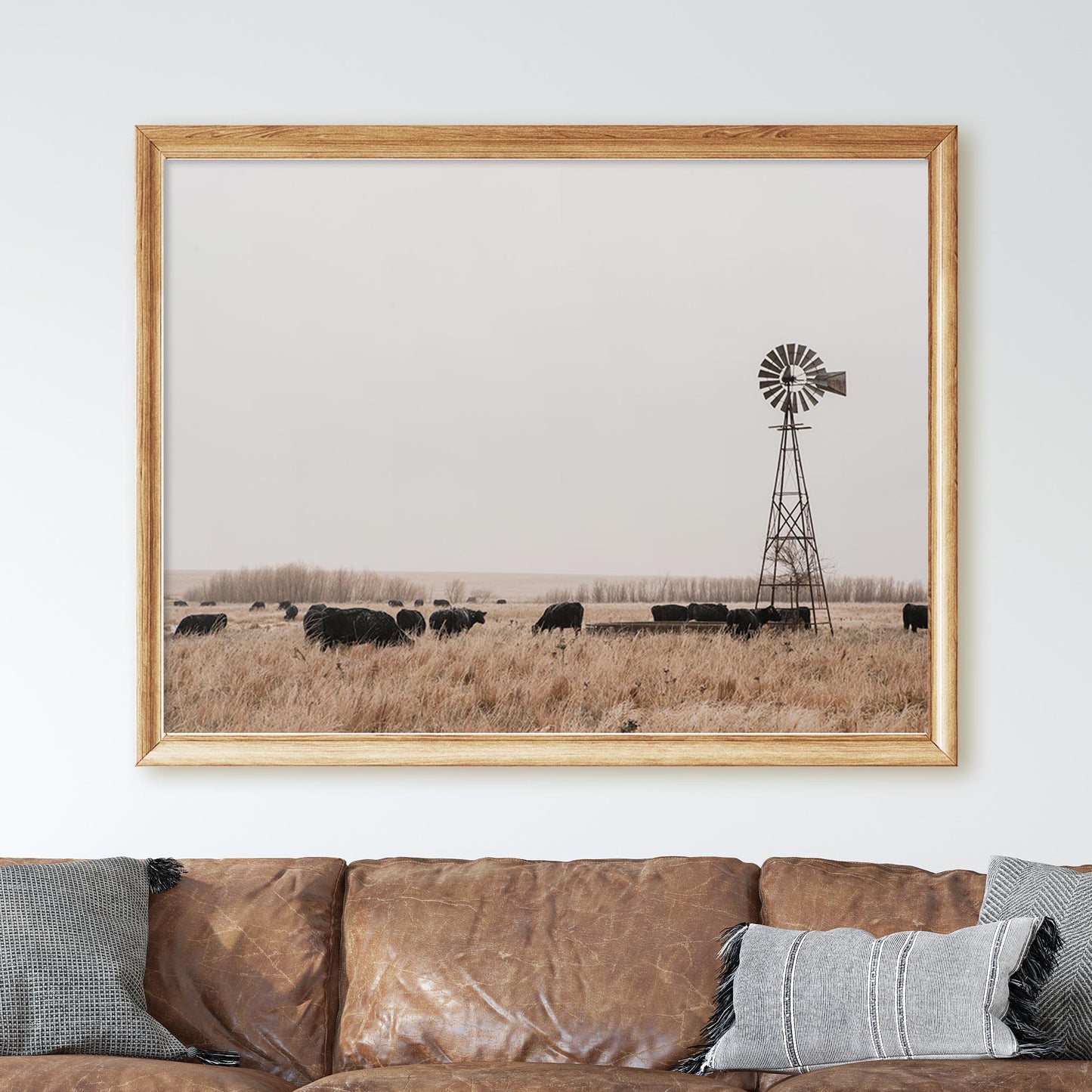 Cattle Grazing On Southwest Farm