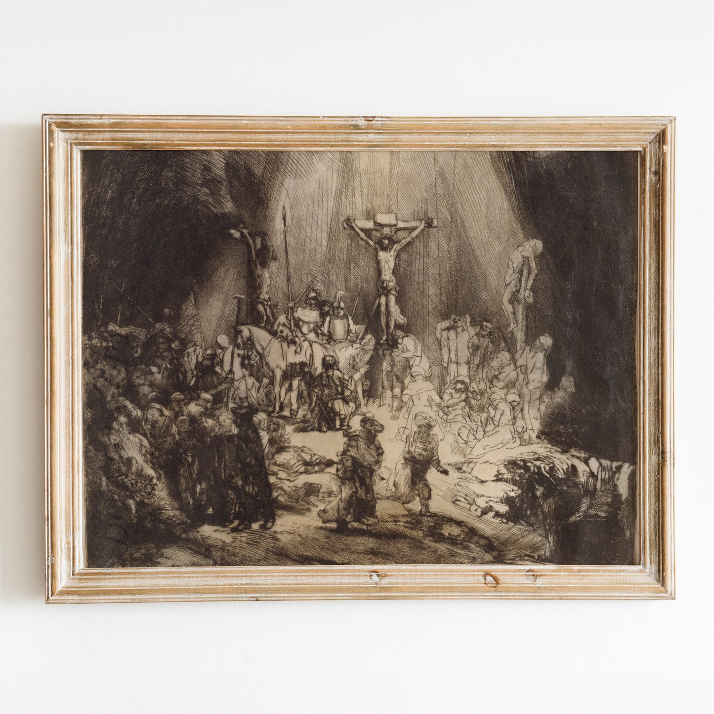 Christ Crucified Between The Two Thieves The Three Crosses (1653) by Rembrandt